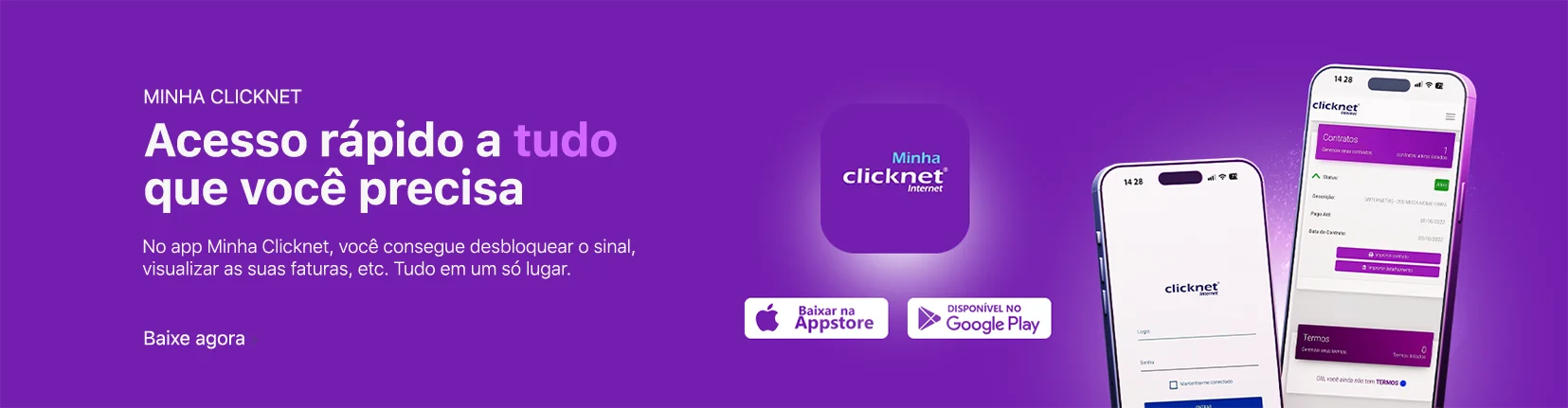 Banner sobre o Minha Clicknet